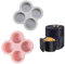 Air Fryer Egg Mould, 4 Cavity Air Fryer Accessories Burger Buns Moulds Egg Ring Molds Non Stick Moulds for Fried Egg Muffin Sandwiches, Breakfast Household Kitchen Cooking Tool