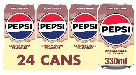 Pepsi Cream Soda 330ml Can (Pack of 24)