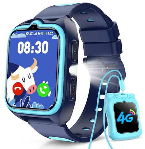 Baolubao 4G Smartwatch Bambini, 1.75 Orologio Smartwatch Bambini con Videochiamate, Orologio Intelligente Ragazzo con GPS, Chiamate, Chat Vocale, SOS, Modalità Scuola, Smart Watch Ragazzo e Ragazzi