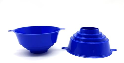 Set di 2 imbuti per marmellate, colore: blu