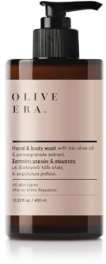 OLIVE ERA Ekologisk handtvål och kroppstvättgel med olivolja och granatäppleextrakt, 400 ml, för alla hudtyper