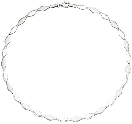 Jobo Damen-Halskette aus 925 Sterling Silber mit 145 Zirkonia 45 cm