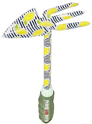 KOTARBAU® Mini Serfouette en Acier Râteau avec Houe Double Binette à 3 Dents avec Manche de Plastique 28 cm Outil de Jardinage Accessoire de Jardinage Accessoires de Plantation
