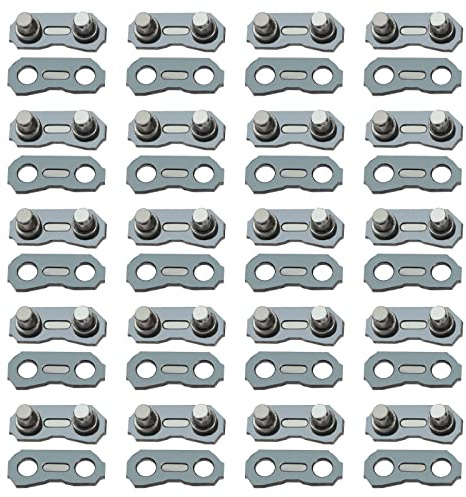 ECSiNG 20 Sätze Kettenglieder für Kettensäge, voreingestellter Gurt zur Reparatur von Gliedern, kompatibel mit Ketten von Kaliber 325, 1,5 mm, geeignet für Ketten von 62 bis 86 Gliedern