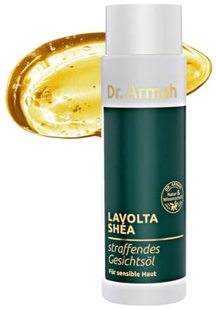 Dr. Armah - Lavolta Shéa - Straffendes Gesichtsöl - Gesichtspflege mit Jojobaöl, Sheabutter & Arganöl für sensible Haut - Anti Aging Face Care für straffere & jugendlichere Gesichtskonturen - 100 ml