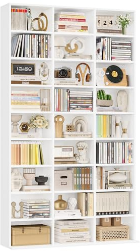 FirFurd 190cm Tall Bookcase CD DVD Storage Unit Tower Living Room Bookcases