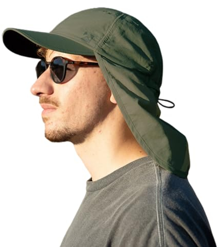 TOP-EX Gorra de béisbol impermeable XL/XXL para hombre con solapa para el cuello, protección UV, sombreros de sol para mujer, sombreros plegables de verano, safari, senderismo, sombrero al aire libre,