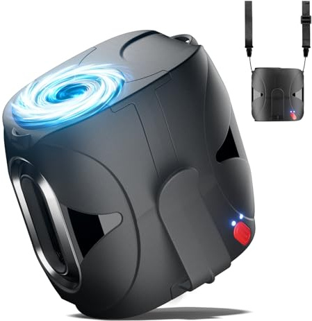 FULSUNT 2025 Upgraded Portable Waist Fan Clip On Up to 40H Cooling, 6 Speeds 14000RPM Powerful Airflow, 6000mAh Shirt Fan Body Fans Rechargeable, Wearable Belt Fans for Outdoor Work Travel