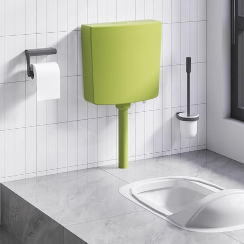 Nqyjm Cassetta di scarico dell'acqua inferiore 3/6 L verde oliva per bagno