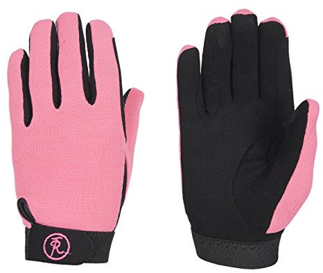 Riders Trend Girls Every Day Equestrian Riding Gloves - Light Pink, Large