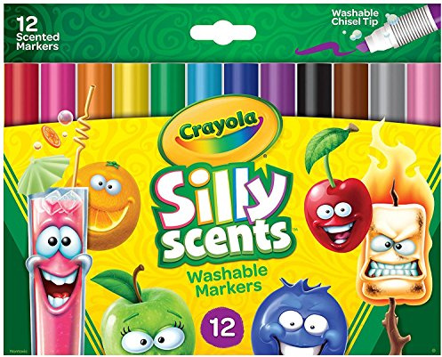 CRAYOLA Silly Scents Wedge Tip Washable Markers-12 Colors
