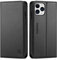 SHIELDON Case for iPhone 11 Pro Max, Genuine Leather Case with [Auto Wake/Sleep][RFID Blocking][Card Slots][Kickstand] Protective Case with TPU Shell Compatible with iPhone 11 Pro Max 6.5, Black