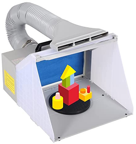 Airbrush Absauganlage 4m³/min, Tragbarer Airbrush Spritzkabine mit Absaugen Farbe Filter Farbnebel für Ersatzfilter Sprühnebel Außenluft Modellbau und Lackierarbeiten