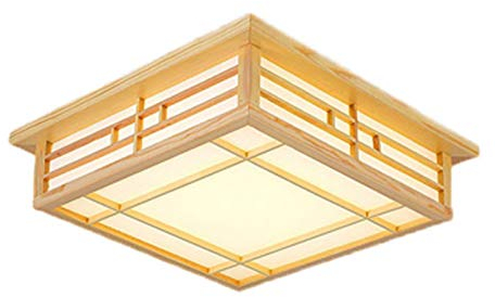 Japanische Deckenleuchte LED Lampen aus massivem Holz Tatami-Raum-Lampen-Lichter, Schlafzimmer Balkon Protokolle warmes Licht