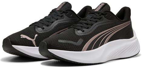 PUMA Unisex Pounce Lite Straßen-Laufschuh, Schwarz, Roségold, 42 EU