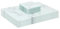 Harbour Housewares Rectangle Glass Placemats & Square Coasters Set - 30cm x 20cm - Marble - 12pc Heat-Resistant Non-Slip Rectangle Home Kitchen Dining Table Dinner Plate Place Mat Mats Set
