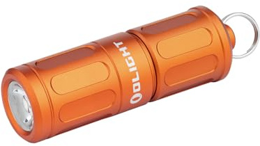 OLIGHT i1R 2 Pro EDC Keychain Torch LED Flashlight, Capsule Orange | 180 Lumens, Twist-Switch, USB Rechargeable, Tiny Pocket Lamp for Hiking and Camping