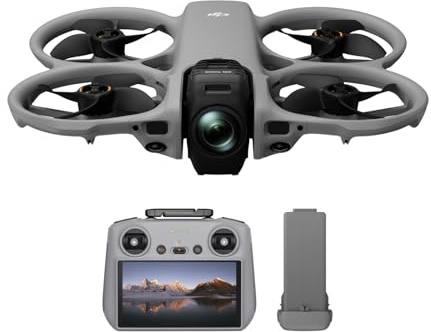 DJI Avata 360 (RC 2), 360°-drönare med 1-tums 8K 360° video och foto för FPV- och luftfilmning, 360°-kameradrönare med propellerskydd. Inkluderar RC 2 med inbyggd skärm för precis kontroll. | 1-tums 360° video och foto, 8K/60fps HDR, Rundstrålande hinderavkänning, Propellerskydd, Luftfilmning
