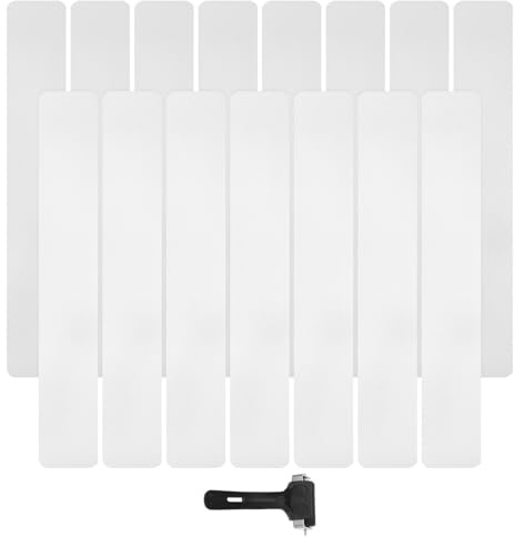Mipcase 15pezzi Strisce Antiscivolo per Scale Adesivi Antiscivolo per Vasca da Bagno Nastro di Sicurezza ad Alta Trazione Impugnatura per Gradini in Legno Tappeto per Scale Moquette
