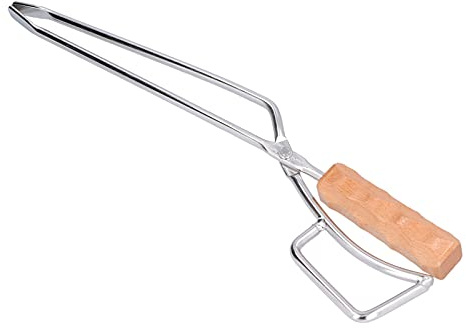 Vvikizy Pinzas para Troncos de Fuego Resistentes a Altas Temperaturas, Pinzas para Fuego de Agarre Cómodo para Chimenea, Abrazadera para Troncos de 16,3 Pulgadas para Barbacoa Al Aire Libre