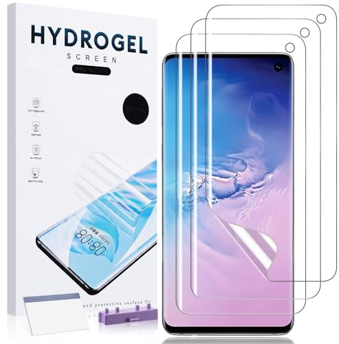 Coiwxmoi Films de Protection Ecran pour Samsung Galaxy S10 5G, 3 Pièces Film Hydrogel Transparent HD Souple en TPU Protecteur, Anti-Rayures, Sans Bulle protection d'écran