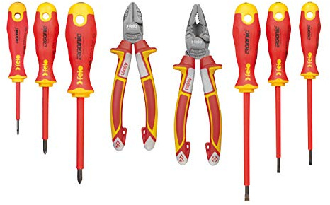 Felo Profi Elektriker XL Werkzeug-satz Ergonic VDE Schraubendreher Set Service Kit 8-tlg. Kombi-zange Seitenschneider Felo Jgo. Multicolor