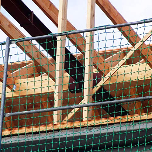 Seitenschutznetz 5,00 x 2,00 m, PP grün, Mw. 100 mm, DIN-EN 1263-1