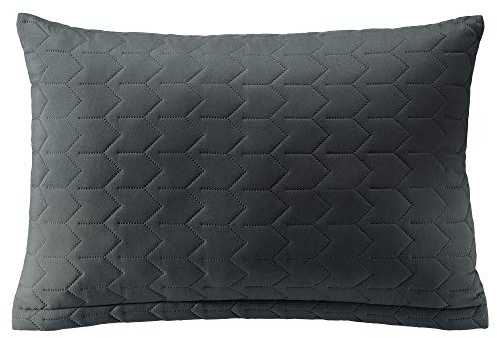 aqua-textil Dreamlike Zierkissen 48 x 74 cm anthrazit grau Mikrofaser Dekokissen leichte Wattierung Steppkissen