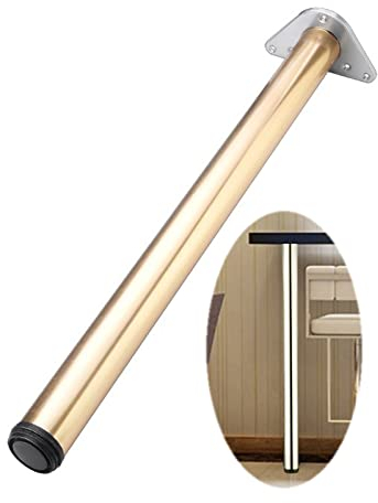 Meiping910226 1X Tischbeine aus Edelstahl Schrank Beine Möbelfüße Couchtisch Möbel höhen-Verstellbar Arbeitsplatte Frühstück Bar Schreibtisch Tischbeine Möbel Beine,Tragkraft 75 kg,Gold (Size:85cm)