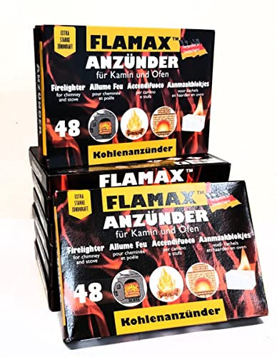 576x Kohleanzünder Anzündwürfel Grillanzünder Kaminanzünder + 1 Bildmagnet, 12x 48 Ofenanzünder Feueranzünder Kohlenanzünder Würfel Anmachwürfel Anzünder für Kamin Grill durch Streichhölzer Zündhölzer