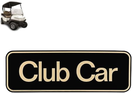 DRIVE UP Name Plate for Club Car Tempo Emblem Black Gold for Golf Cart-7.72 X 2.68