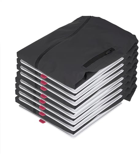 Adorila 10 Pack T-Shirt Organizer for Closet, Detachable and Stackable Clothing Trays, Folding Shirt Board and Divider Organizer (Large)