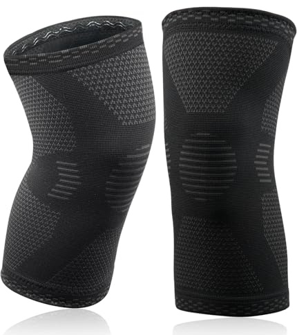 ACWOO Knästöd, 2-Pack Kompressionsknäärmar För Män Och Kvinnor, Knästöd För Artrit, Ledvärk, Ligamentskada, Meniskrivning, Acl, Mcl, Tendinit, Löpning, Knäböj, Sport (S)