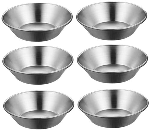 ABOOFAN Egg Tart Mold Aluminium Alloy Pie Mold Bakeware Kitchen Baking Tool for Home DIY Oven Use 6pcs Set