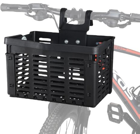 MEYAGOT Fahrrad Korb Faltbarer, Zusammenklappbar Fahrradkorb, Faltbar Wasserdicht Fahrrad Lenkerkorb, Abnehmbare Lenkerkorb Fahrradkorb Hinten Für MTB Moutainbike Stadtrad Rennrad