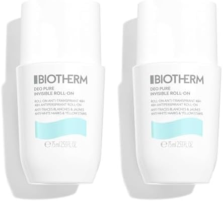 Biotherm Deo Pure Invisible 48h Deo Roll-On, Anti-Transpirant für Damen, Wirksamer Schutz vor Schweißgeruch für empfindliche Haut und alle Hauttypen ohne klebende Rückstände oder Flecken, 75 ml