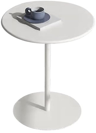 Runder Glas-Bar-Tisch, moderner Stil, Kneipentisch für Wohnzimmer, Küche, Esszimmer, Cocktail, weißer Kaffee-Beistelltisch, Stehtisch