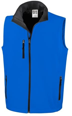 CHEMAGLIETTE! Gilet Giacca Smanicata Da Lavoro Softshell, 96% Poliestere, 4% Elastan, Con Tasche, Blu Royal, XL
