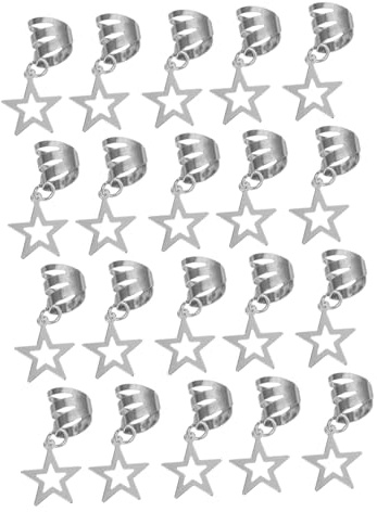 HAMPPLIES 20piezas Anillos De Hueca Para Cabello Accesorios De Metal Para Trenzas y Dreadlocks Adornos Para Mujeres y
