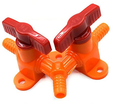 1 Pz. Valvola A Sfera A 3 Vie In Plastica, Valvola A Tipo Y Uguale Da 10 Mm, Valvola Pagoda A Tre Punte Con Interruttore