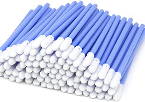 Lot de 200 éponges de nettoyage stériles longues pour nettoyeur de tête d'impression à jet d'encre, appareil photo, nettoyage d'objectifs, équipement optique, bleu.