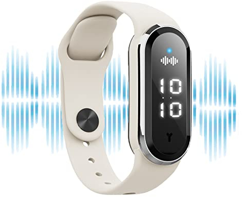 Ultrason Anti Moustique Bracelet répulsif Ultrasonique Anti-moustiques Montre Intelligent Electronique Anti-Moustique Bandes Charge USB Etanche pour Enfants Adultes (Blanc)