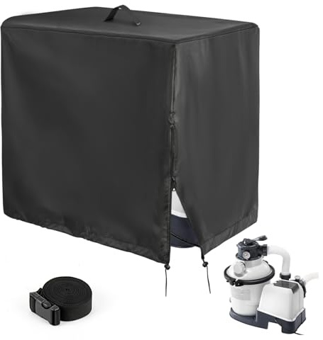 Bossvel Copertura impermeabile per impianto di filtraggio a sabbia INTEX Krystal Clear, pompa per filtro a sabbia per piscina, copertura piscina