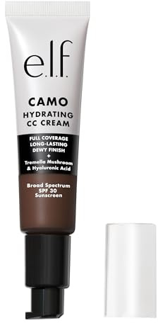 e.l.f. Hydrating Camo CC Cream, Colour Correcting Full Coverage Foundation For A Dewy Finish With SPF 30, Vegan & Cruelty-Free, Rich 660N