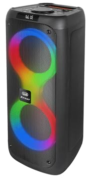 Trevi XFest XF 480 KB Speaker Wireless 35W, Altoparlante Portatile con Microfono Dinamico Incluso, Ingressi USB, Micro SD, AUX-IN, Funzione TWS, Karaoke Party Speaker con Batteria Integrata