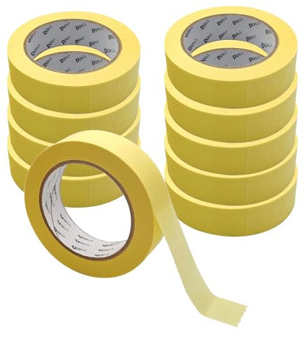 ARLI Malerkrepp 10x Abdeckklebeband 30 mm x 50m Kreppband Maler Krepp Malerband Kreppklebeband Abdeckband Profi Reispapier (10 Stück Rollen)