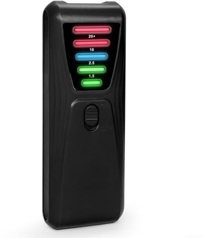 Geiger Contatore di Radiazioni Nucleari, Alta Sensibilità, Materiale ABS robusto e di lunga durata, test EMF, compatto e leggero, alimentato a batteria, colori multipli (nero)