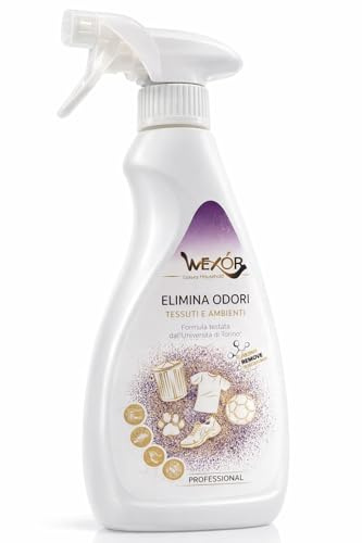 HOME PRO Spray Elimina Odori 500ml - Spray No-Gas per Tessuti & Ambienti con Tecnologia ODOR REMOVER - Neutralizza Odori in Scarpiere, Cucce, Borsoni Sportivi e Altro