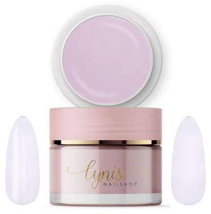 Glasfibergel naglar clear klar 15 ml som uppbyggnadsgel för nagelmodeller som gel medelviskos som makeup kamouflage gel – pinchbar för UV & LED – HEMA fri builder gel · Lynis-Nailshop.de