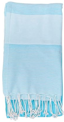 SUN & SURF Pareo Rayas Kikoy con Rizo 90X170CM Doble Textura - Toalla Resistente Playa Sol y Piscina